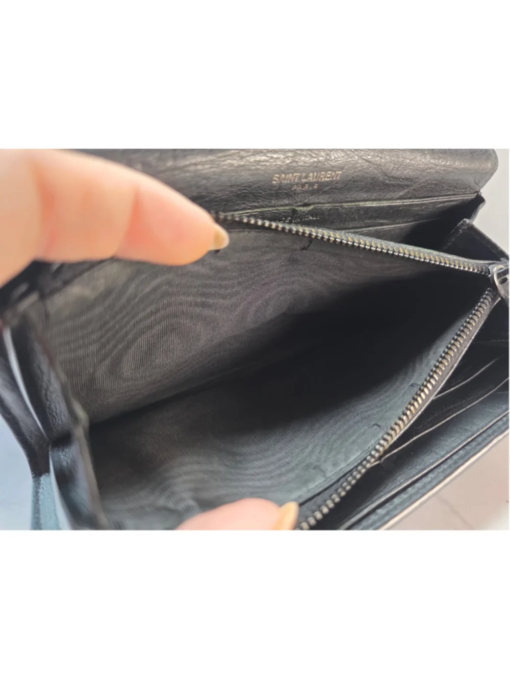 Saint Laurent YSL Black Leather Wallet